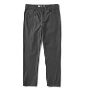 Vuori Meta Pant. Technical, anti-odor, stretch grey fabric. 5 pocket.